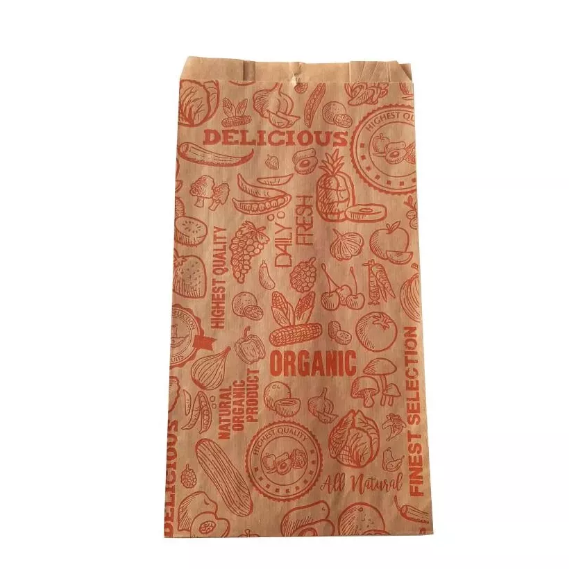 Papier sac kraft brun ficele 350x180mm 1kg imprime