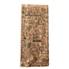Papier sac kraft brun ficele 410x180mm 2kg imprime
