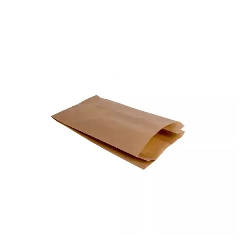 Sac a pain kraft brun 480x180x(2x50)mm 1kg carre