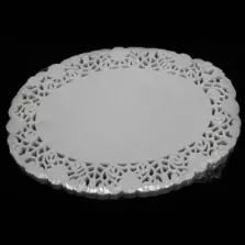 Dentelles menu 18x25cm ovale