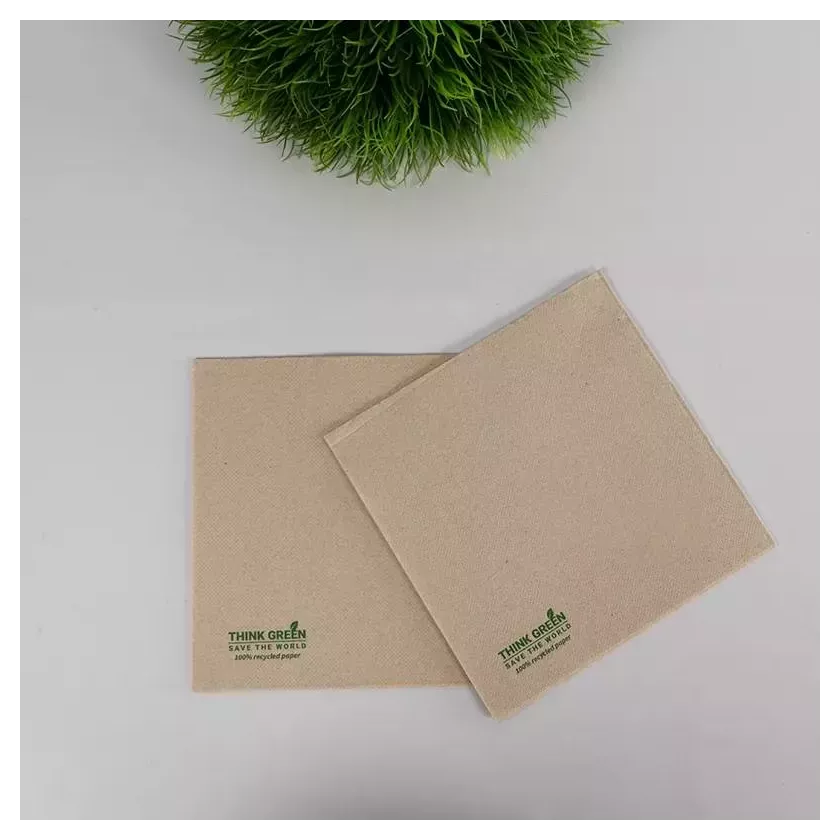 Serviettes 33x33cm 1 4 Think Green 20x50 pieces 100 pourcent recycled paper