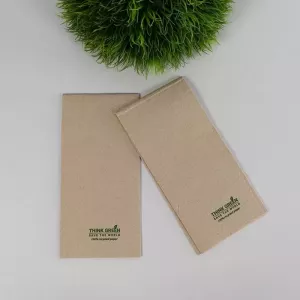 Serviettes 40x40cm 1 8 Think Green 40x30 pieces 100 pourcent recycled paper