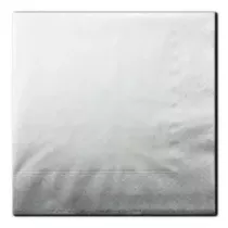 Serviettes 2 couches blanc 33x33cm