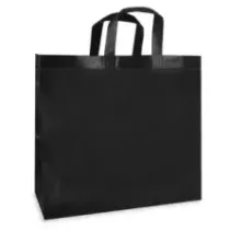 Shopper non tisse PP noir 390x350+200mm