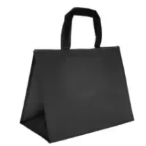 PP sac isotherme tisse pyramide noir 400x300+200mm
