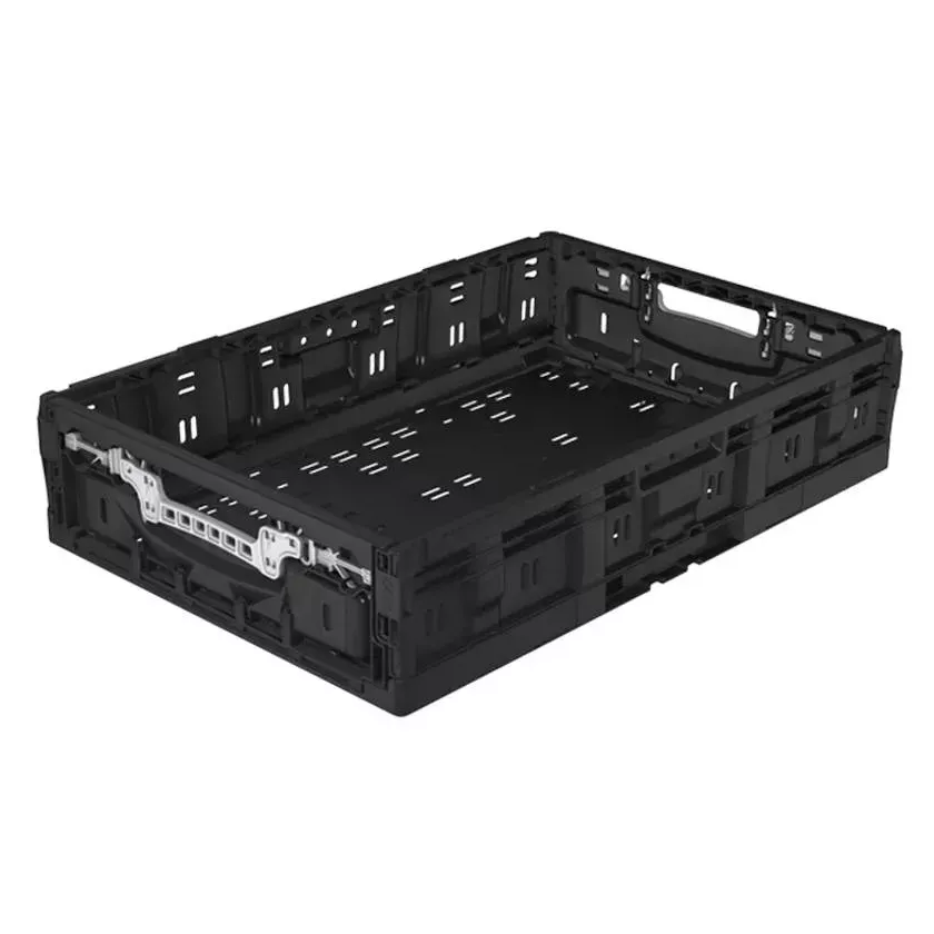 Bac pliable verrou actif noir 600x400x181mm