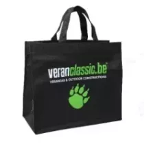 Sac non-tisse imprime 400x350+200mm avec renforcement 2 couleurs