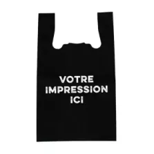 Shopper non tisse PP noir 500x300+160mm imprime