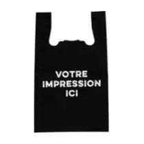 Shopper non tisse PP noir 500x300+160mm imprime