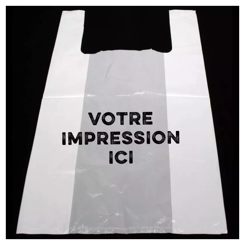 Shopper imprime 14my blanc 500x270+140mm
