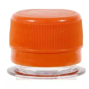 Couvercle flacon APET 250ml orange a charniere cachete