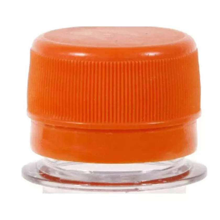 Couvercle flacon APET 1000ml orange a charniere cachete