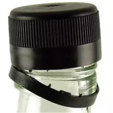 Couvercle flacon APET 1000ml noir a charniere cachete