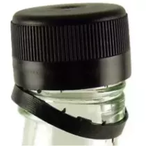 Couvercle flacon APET 1000ml noir a charniere cachete