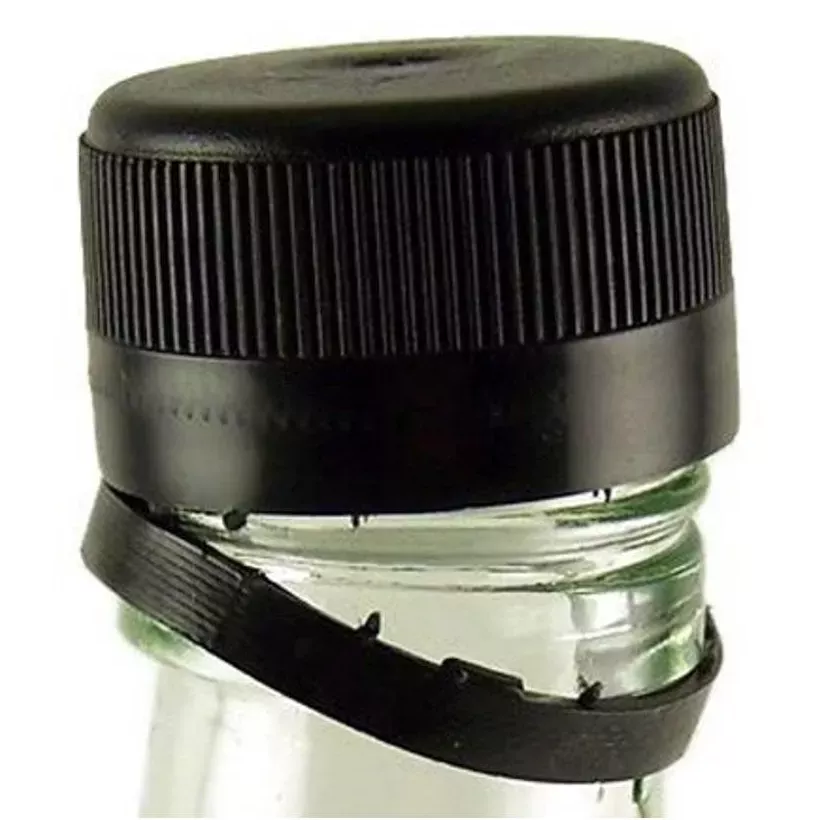 Couvercle flacon APET 1000ml noir a charniere cachete