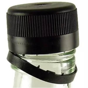 Couvercle flacon APET 1000ml noir a charniere cachete