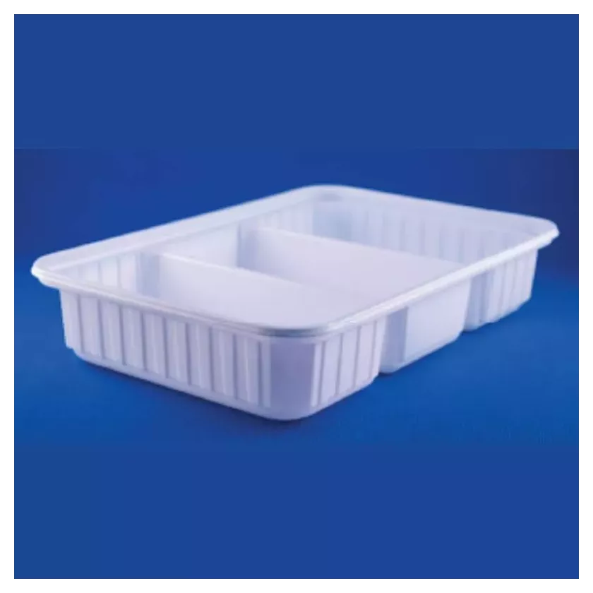 Ravier PS R270-50 1,55L blanc 270x180x50mm - 3 comp
