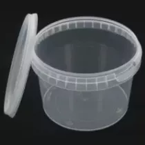 PP ravier et couvercle diametre 118x82mm 565ml cachete transparent
