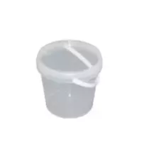 PP ravier et couvercle diametre 132x121mm 1L cachete plus anse transparent
