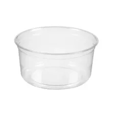 Ravier RPET 350ml transparent d117xh55mm couvercle rentrant