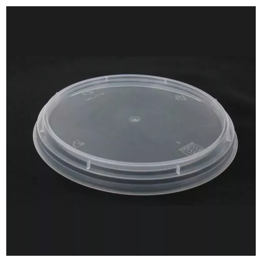 PP couvercle pour PP cup 3 compartiments diametre 123mm transparent