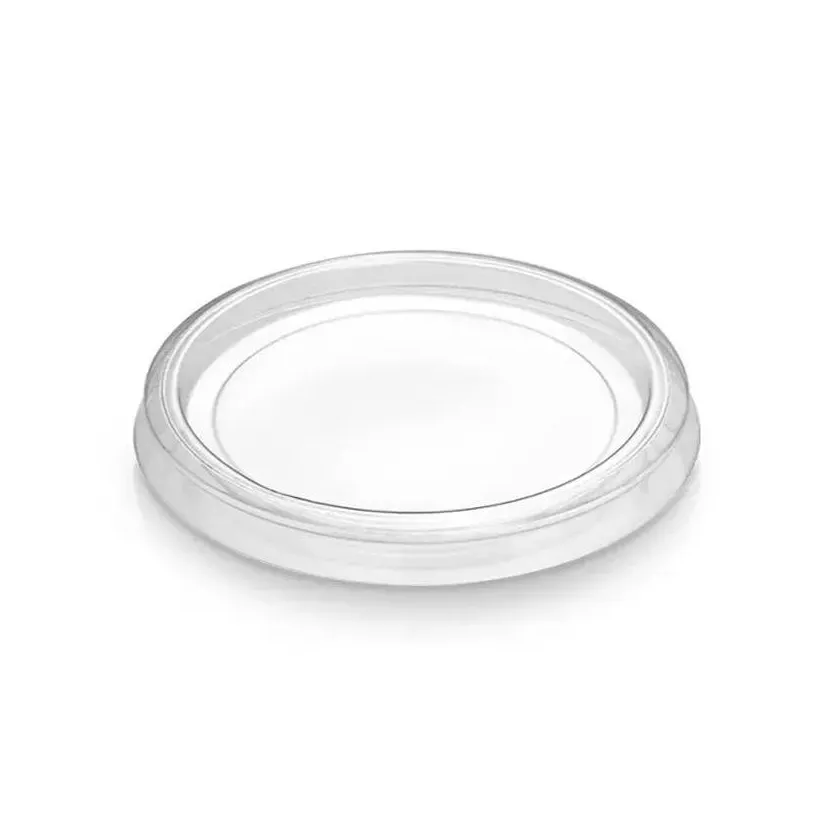 PLA couvercle PLA ravier diametre 70mm transparent compostable
