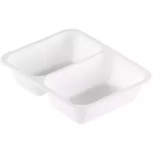 PP tray 227x178x50mm blanc 2COMP-645-540ml-Duni 162344