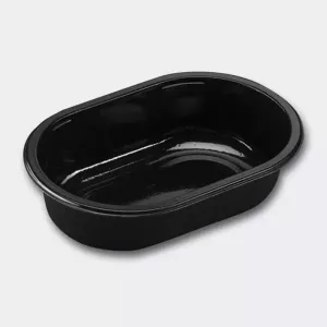 CPET ravier 525ml ovale noir 176x116x45mm