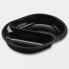 PP ravier 2 compartiments noir 238x176x40mm