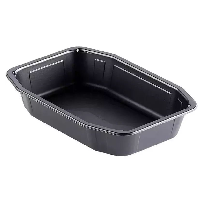 PP tray 215x148x40mm HMR noir 1 compartiment 840ml Duni