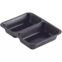PP tray 227x178x40mm noir 2COMP-550-480ml-Duni 162151