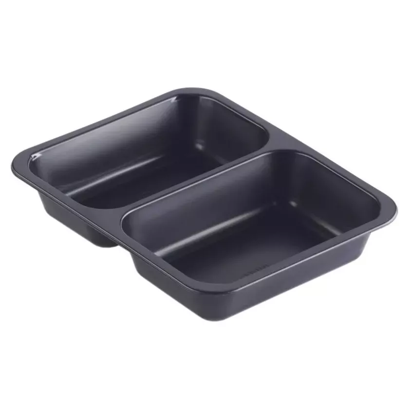 PP tray 227x178x40mm noir 2COMP-550-480ml-Duni 162151