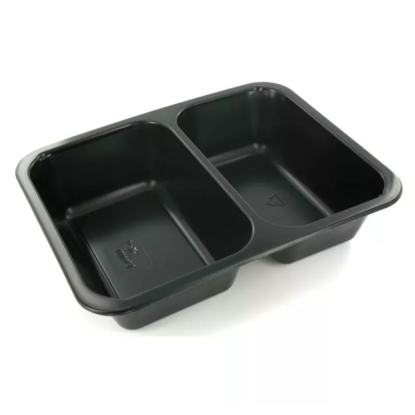 PP tray 227x178x50mm noir 2COMP-645-540ml-Duni 160064