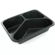 PP tray 227x178x50mm noir 3COMP-530-325-235ml-Duni160065