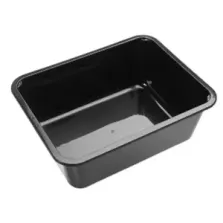 PP tray 227x178x80mm noir 1COMP - DP