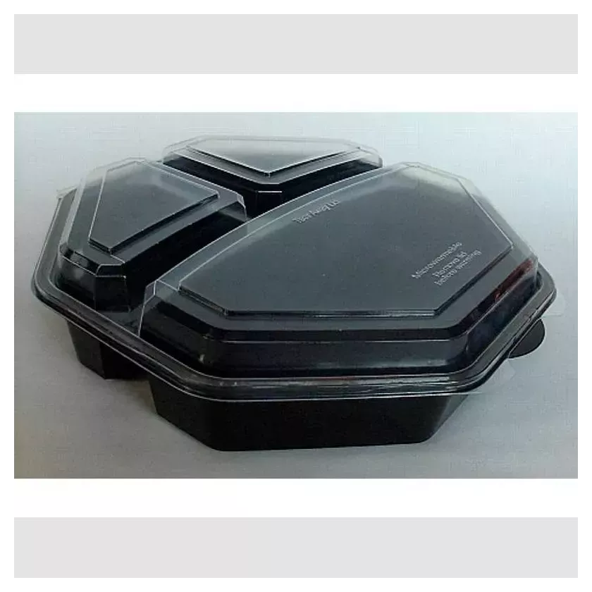 Octaview microbox 3 compartiments 230x230x60mm Duni