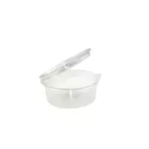 RPET ravier rond 1,4L couvercle a charniere diametre 220x55mm Olipack