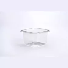PET square tub 600ml 120x120x70mm transparent