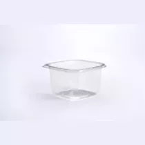 PET square tub 600ml 120x120x70mm transparent