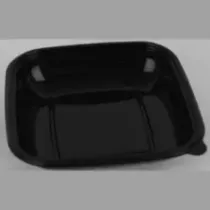 PET square bowl 750ml 192x192x44mm noir