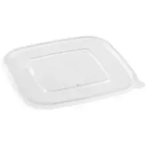Couvercle PET square bowl 193x193x6mm transparent