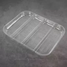Support 1/2 GN 4-lignes H30 cristal 280x214x30mm PET perfore