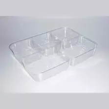 Support 1/2 GN 5-compartiments H45 cristal 280x210x45mm OPS