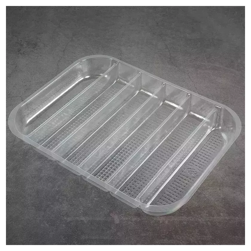 Support 1/2 GN 6-lignes H35 cristal 280x214x35mm PET