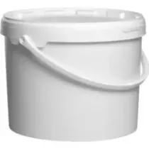 Seau plus couvercle 3L blanc synthetique