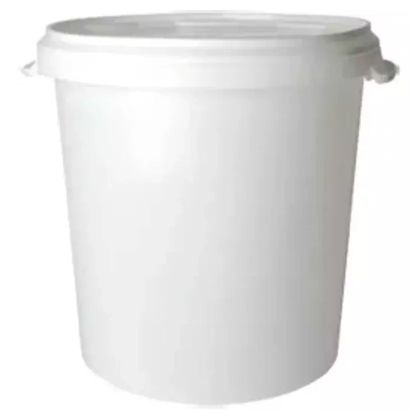 Seau plus couvercle 28L blanc synthetique