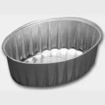 Ravier alu a pate ovale 260ml 116x83x40mm - carton 1300pcs
