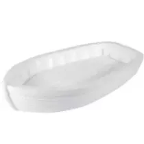 Bateau EPS fruits de mer blanc 695x400x150mm