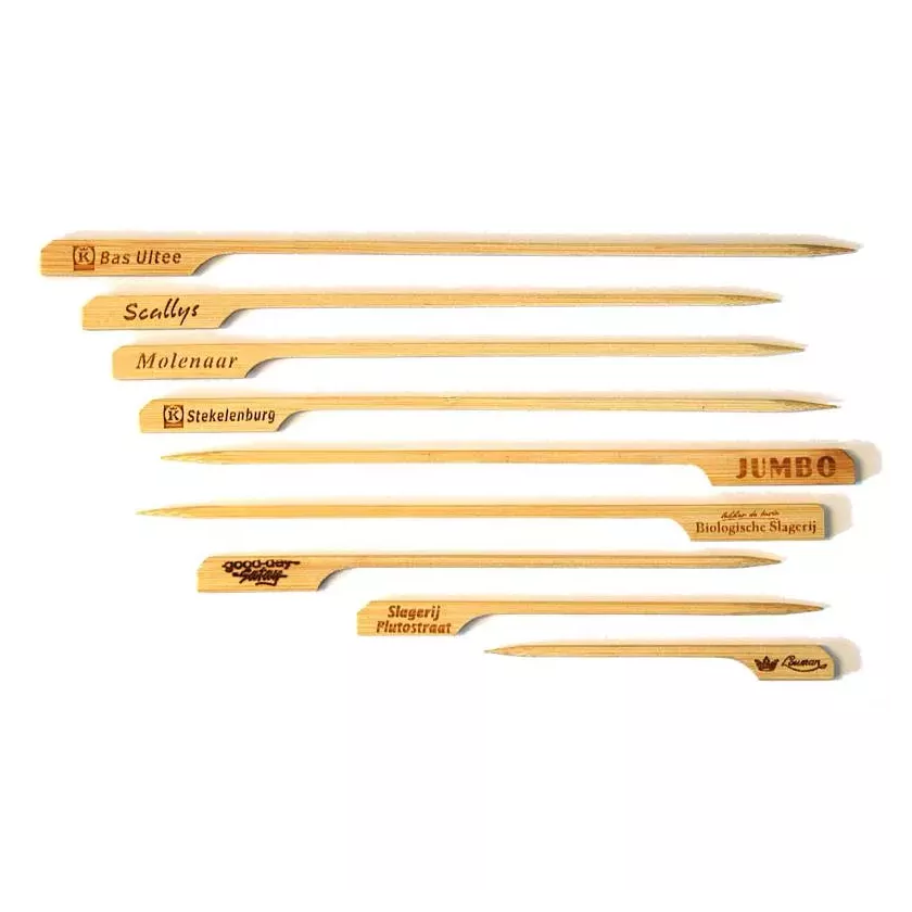 Bambou forme pistolet 9cm imprime 2 faces carton 40x250 pieces