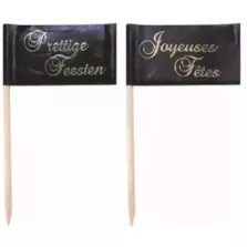 Drapeaux Joyeuses fetes 25x40mm